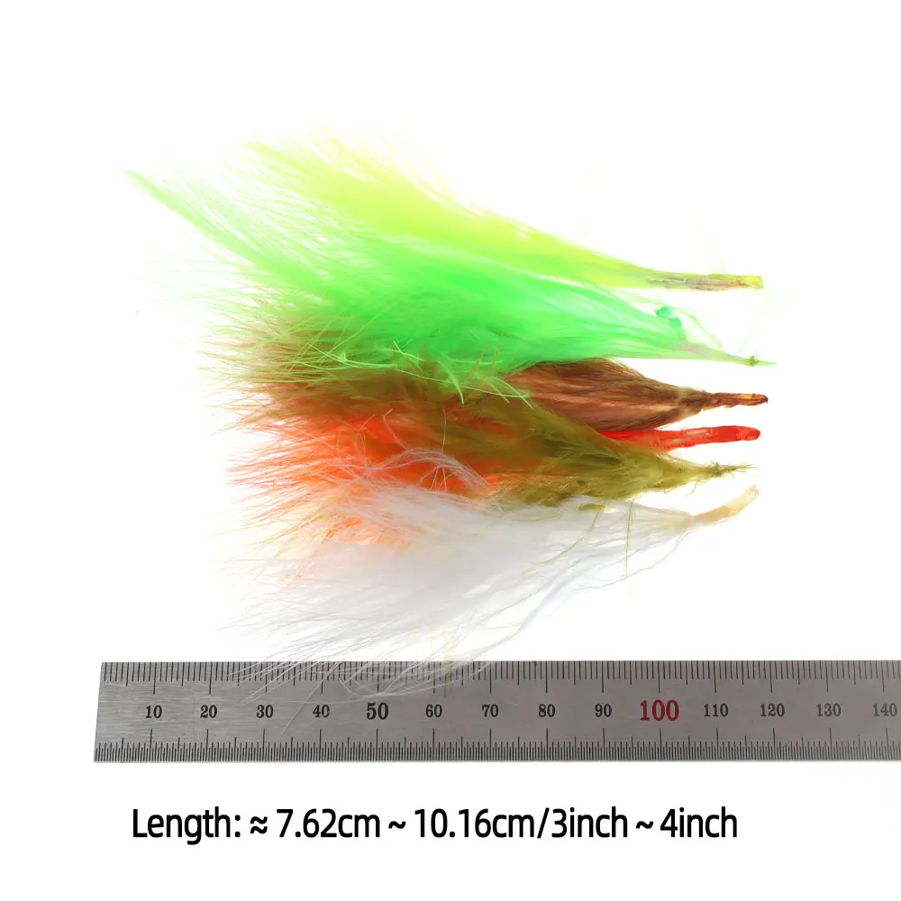 Plumas de marabú naturales para atar moscas Woolly Bugger y Leech - imagen 3
