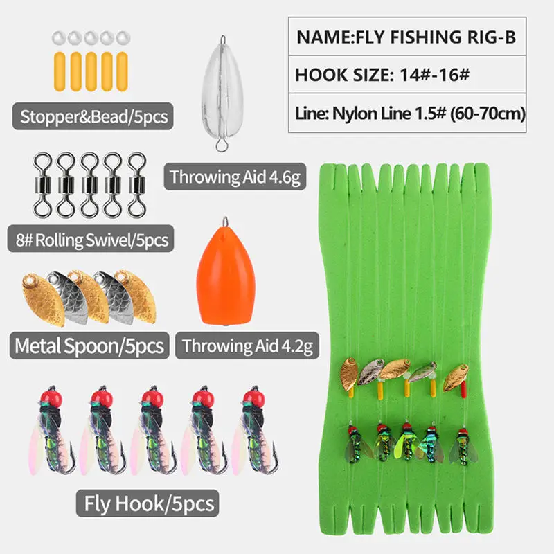 Kit pesca con mosca WEIHE: aparejos variados y accesorios - imagen 4