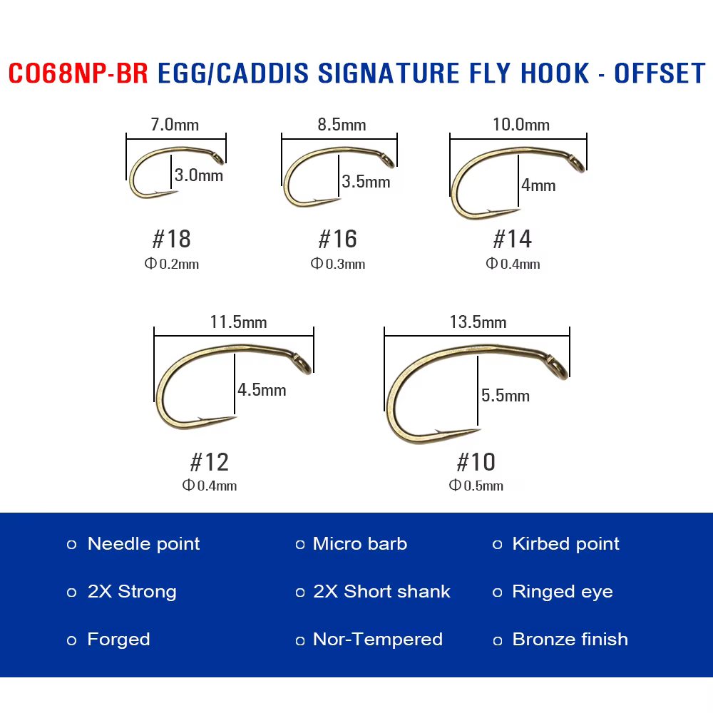 Mustad Anzuelos de atado de mosca con púas color bronce para pesca - imagen 2