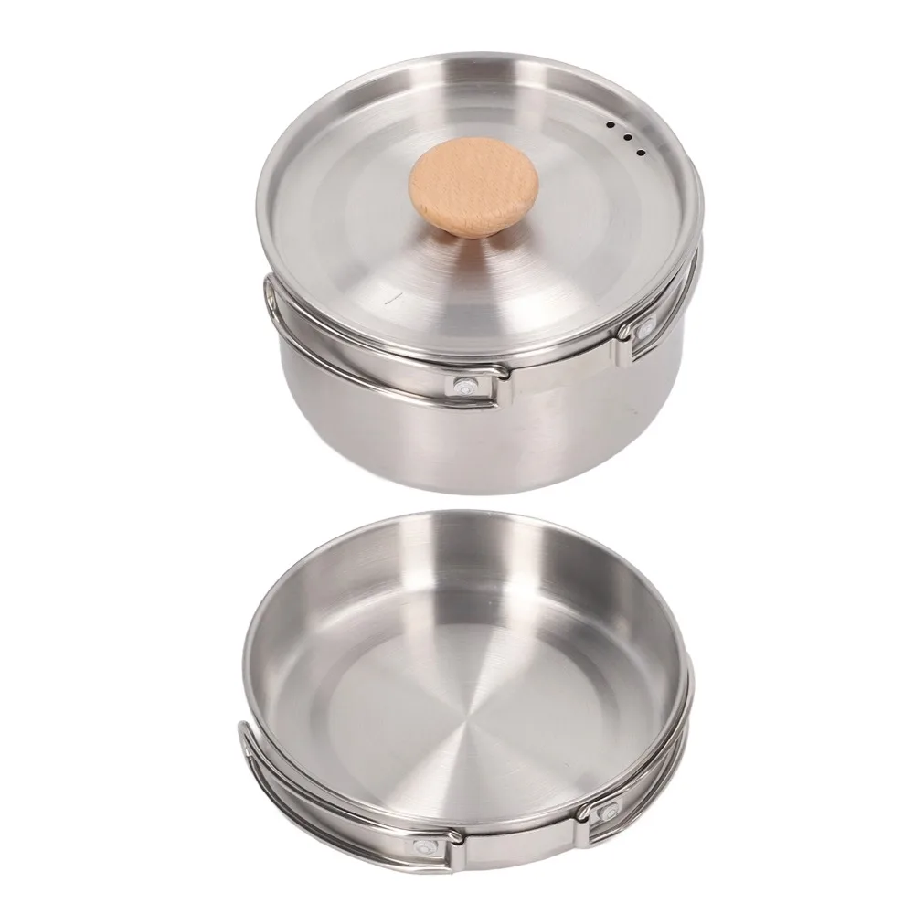 Olla y tapa para cocinar con facilidad en exterior