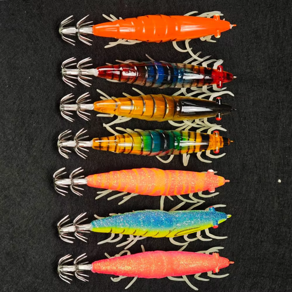 Señuelos fosforescentes Ackibbik – Pulpo y camarón para pesca