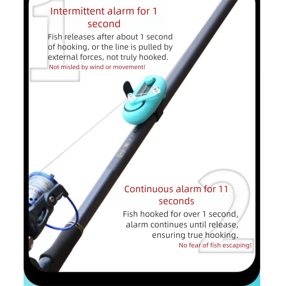 Detalles de la alarma de pesca con zumbador electrónico