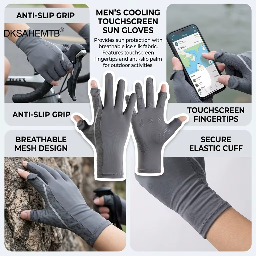 Guantes de pesca transpirables verano pantalla táctil - imagen 5
