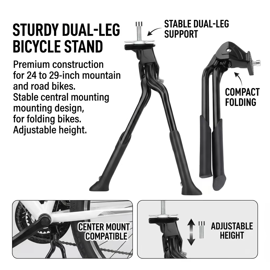 Soporte Vertical de Aluminio para Bicicleta MTB de 24 a 29 Pulgadas - imagen 3