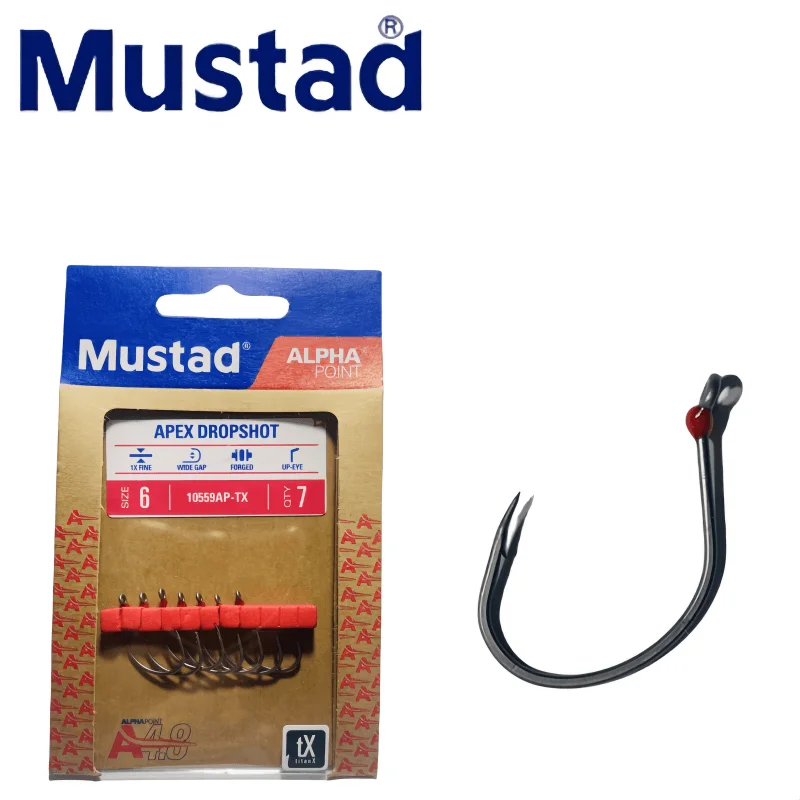 Mustad 10559AP Anzuelo invertido sin enredos – Con púas para lubina