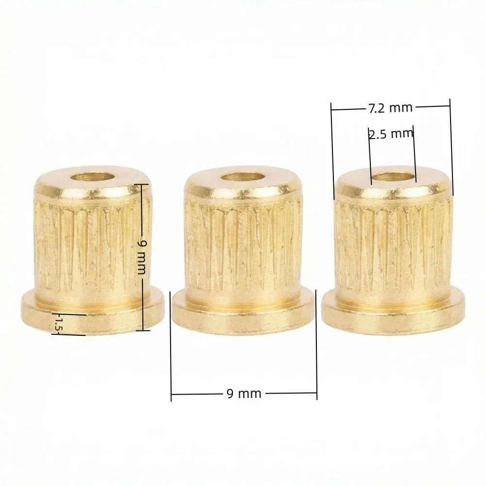 Puntali dorados para cuerdas de guitarra eléctrica