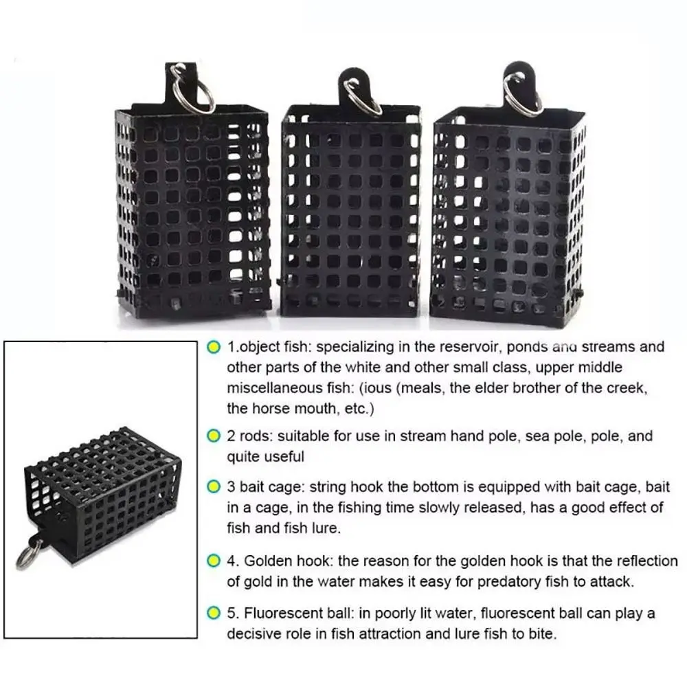 Cesta de pesca de acero inoxidable – Jaula portátil para señuelos - imagen 2