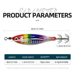 ShareShark Señuelos Calamar con Luz UV – Pesca Horizontal en Agua Salada