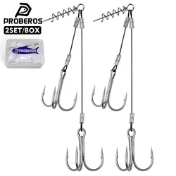 Anzuelos triples Stinger Rig con pasador de resorte PROBEROS