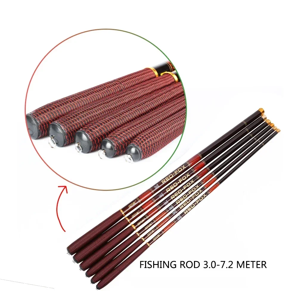 Goture RED FOX Caña Tenkara ultraligera de fibra de carbono para carpa - imagen 5