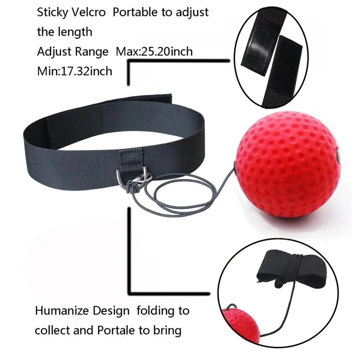 Pelota mágica de boxeo para reflejos y velocidad con banda - imagen 5