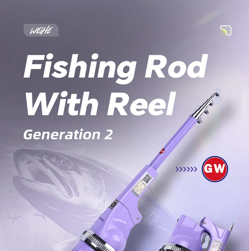 Kit de pesca plegable WEIHE con caña, carrete y accesorios