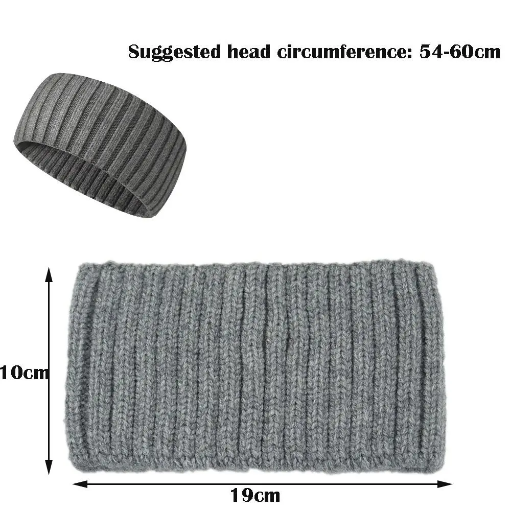 Diadema térmica unisex de punto ancho suave transpirable elástica - imagen 4