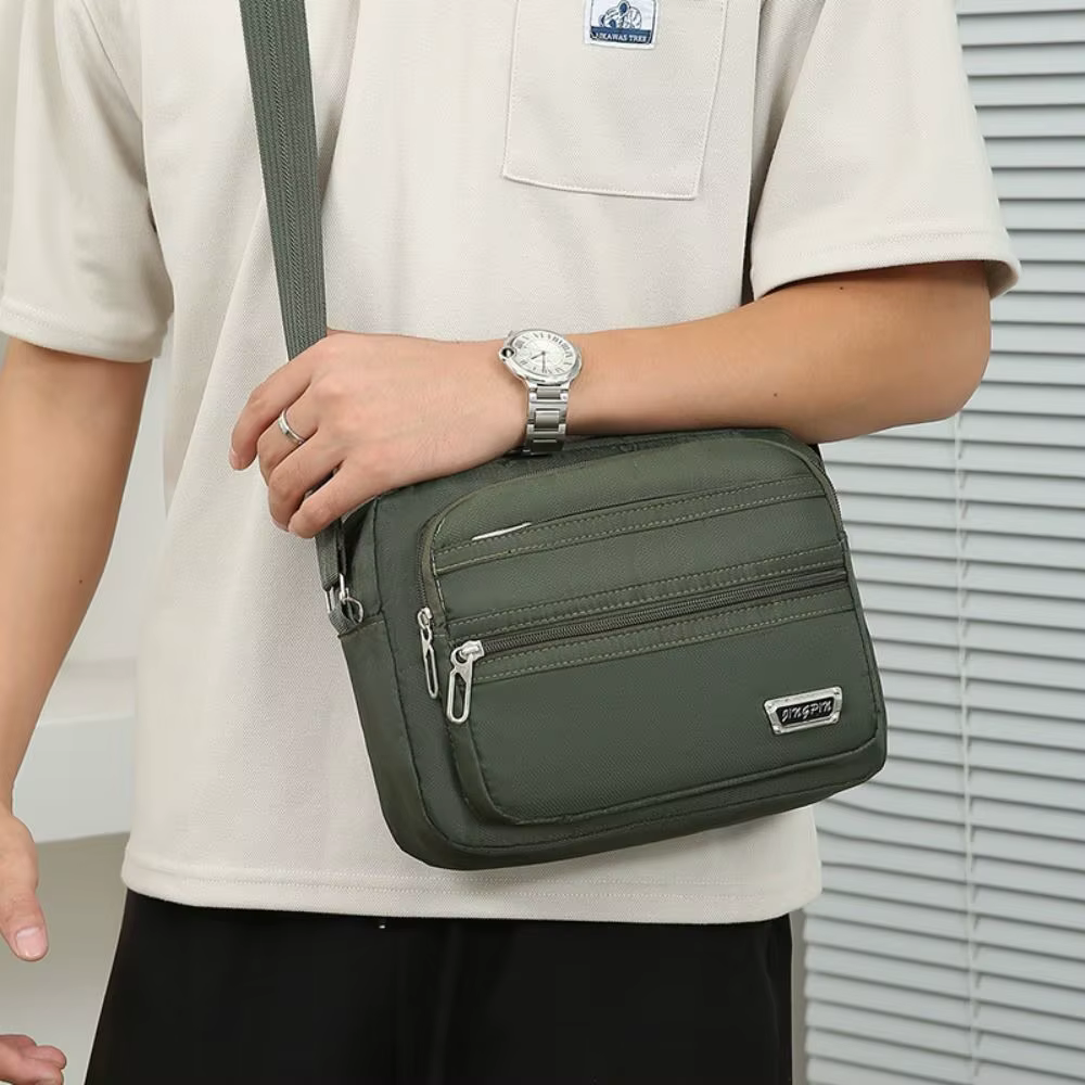 Bolso bandolera de pesca nailon Oxford hombre – Ligero y resistente - imagen 2