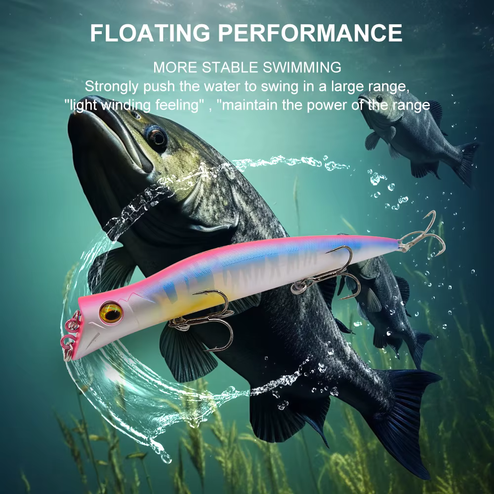 ESFishing Popper Darter King – Señuelo flotante superficie - imagen 4
