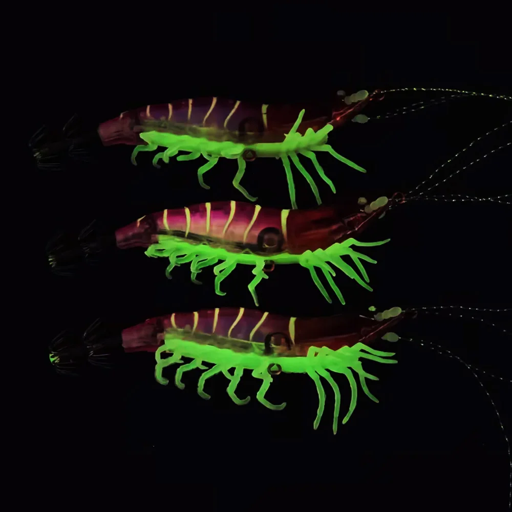 Cebo jig de camarón luminoso para pesca en el mar - imagen 5
