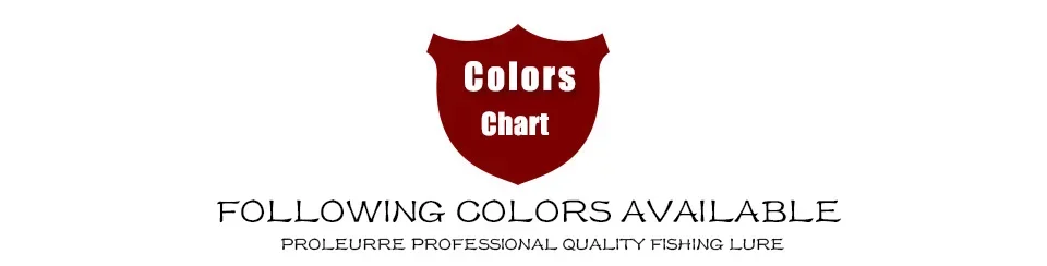 Colores disponibles del señuelo