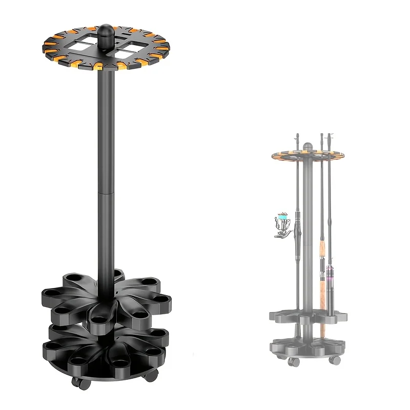Soporte de cañas rotativo para garaje