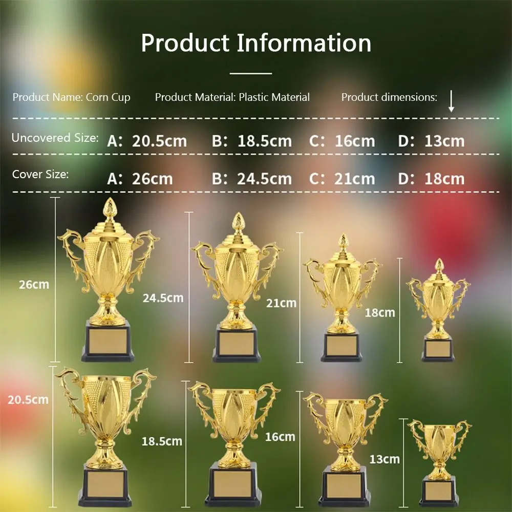Vista del trofeo dorado