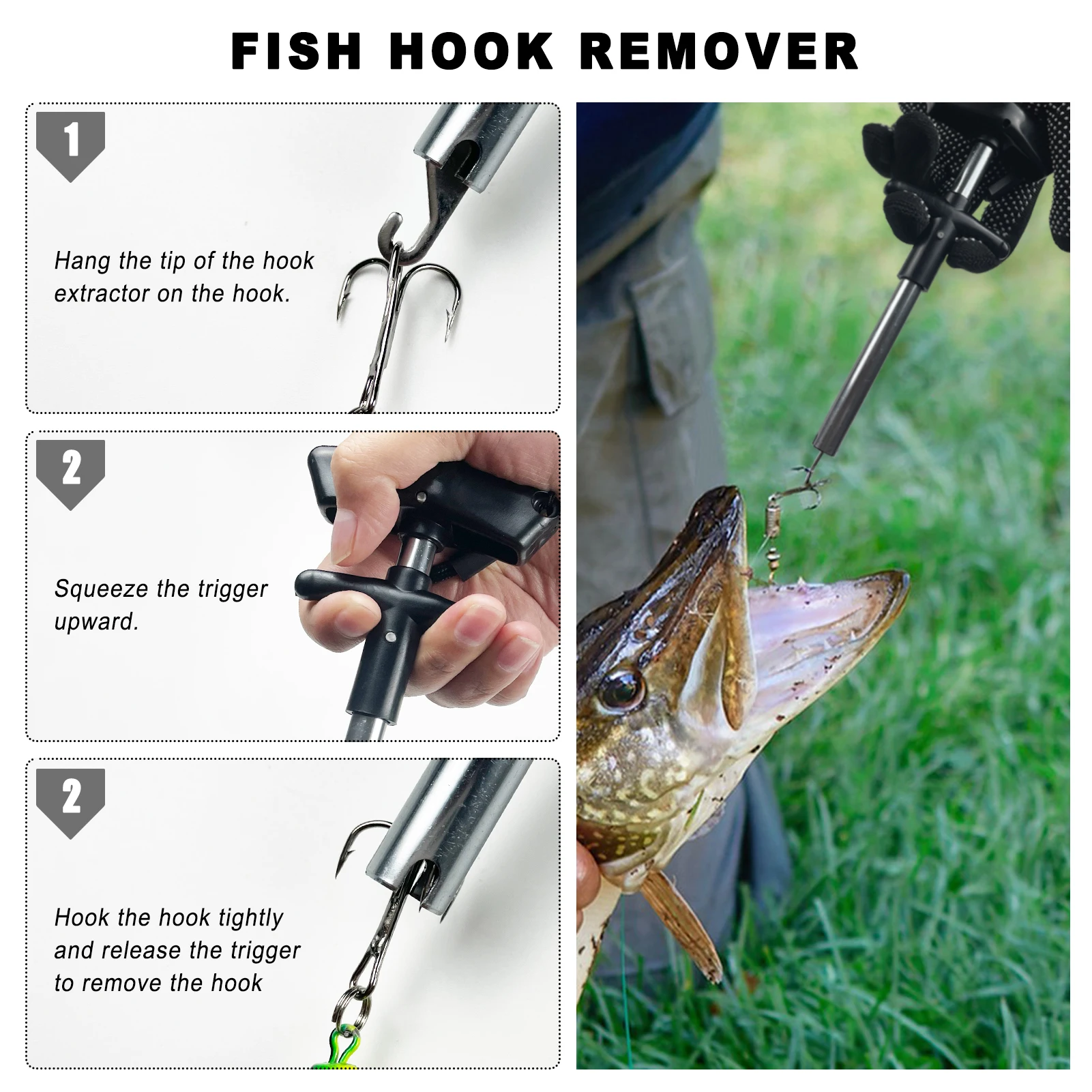 Kit de pesca Free Fisher con alicates y removedor de anzuelos - imagen 4