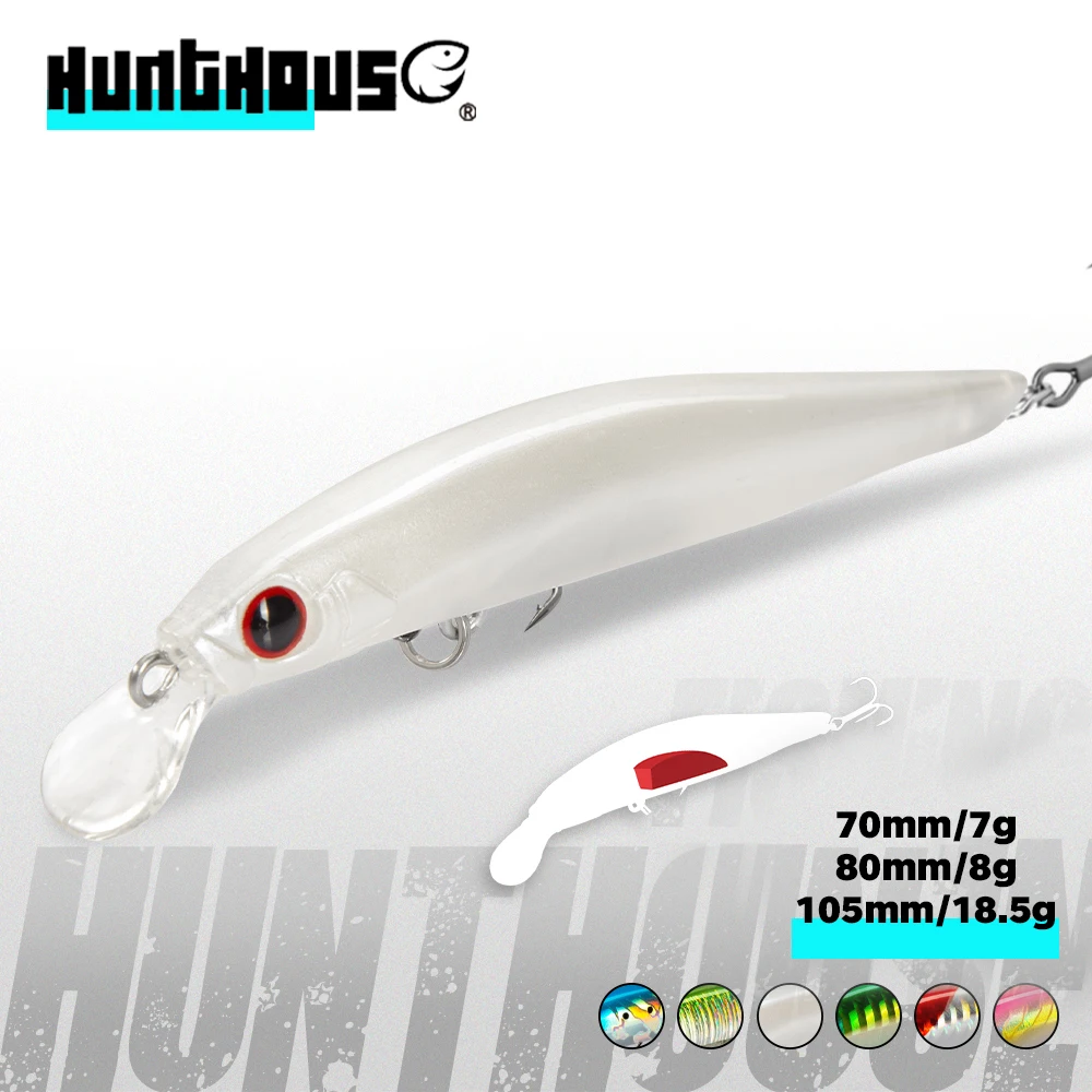 Hunthouse Artist Minnow 70mm Jerkbait – hundimiento rápido lubina - imagen 4