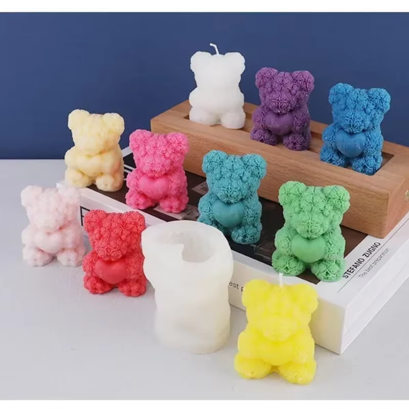 Molde de silicona 3D oso para velas y resina artesanal - imagen 5