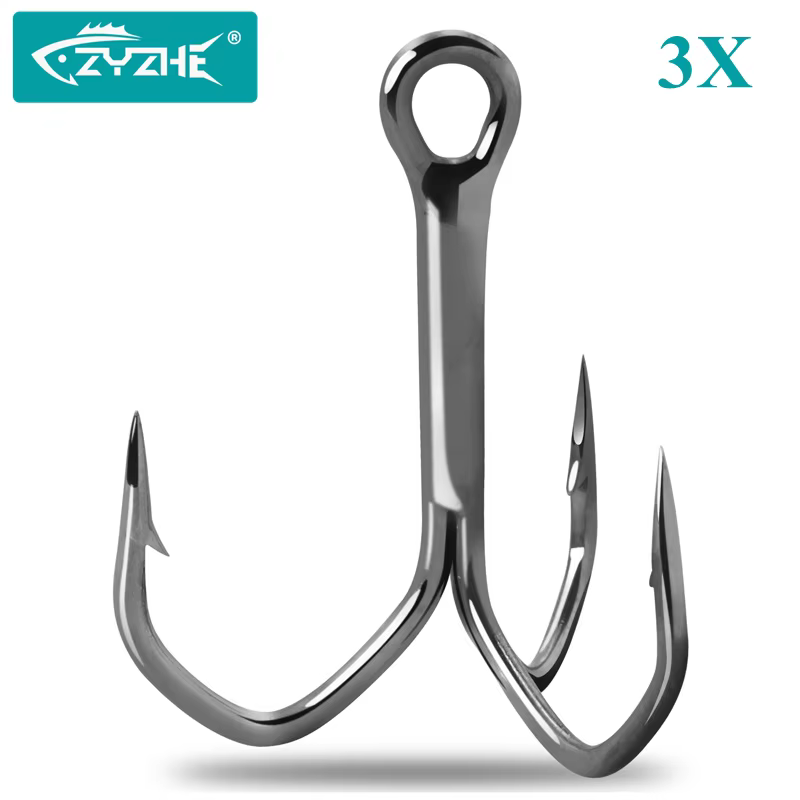 Anzuelos triples ZYZHE ZYZ019-3X en acero al carbono para señuelos - imagen 3