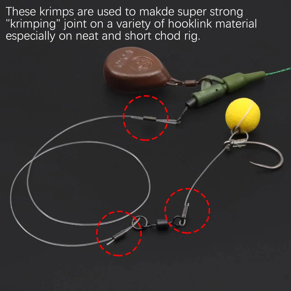 Tubo Crimpado de Fluorocarbono para Chod Rig Carpfishing - imagen 2