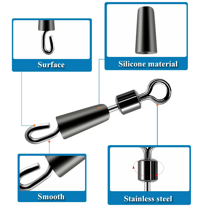 Conector rápido de pesca con rodamiento de bolas - imagen 2