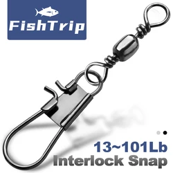 FishTrip Barril Giratorio Snap Cross Lock Acero Inoxidable Marino