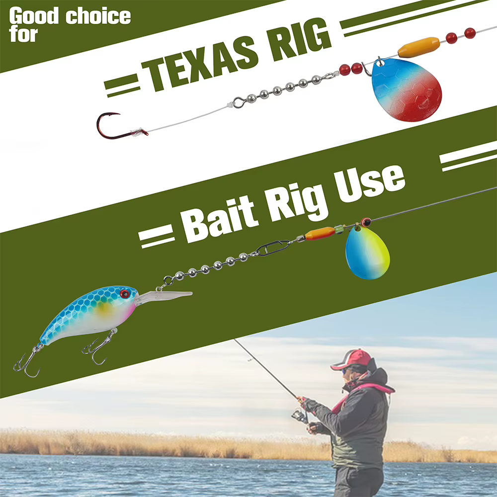 Giratorios con cuentas de acero inoxidable para pesca – Agua dulce y salada - imagen 5