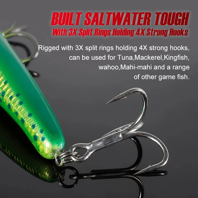 NOEBY Señuelos flotantes tipo Minnow 180F para agua salada