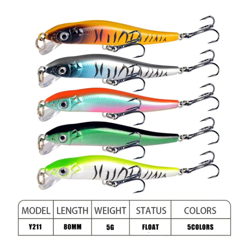 Señuelo Crankbait flotante ABS para lubina y lucio – pez pequeño - imagen 3