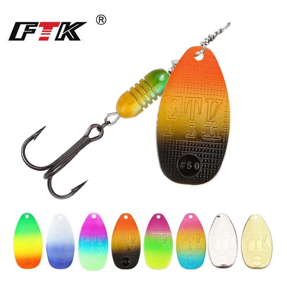FTK Spinner Bait metálico con anzuelo triple para lucio y lubina - imagen 5