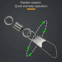 DNDYUJU Conector señuelo pesca Pin A acero inoxidable giratorio carpa