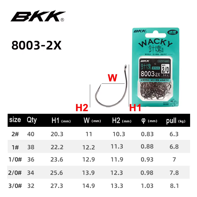 Anzuelos BKK 8003 Drop Shot suaves para lubina y perca - imagen 4