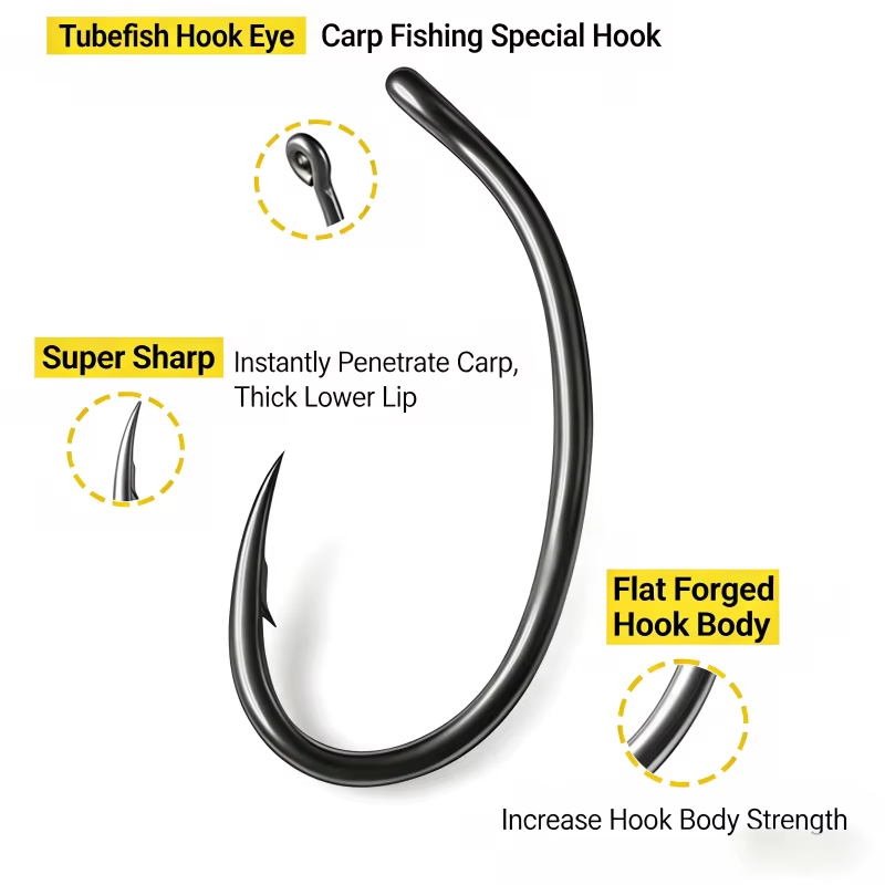 Anzuelos jig head con púas revestimiento negro – para carpa y pesca - imagen 5