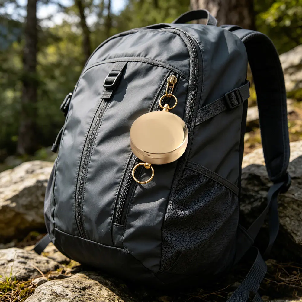 Brújula de Bolsillo Impermeable de Cobre Puro Luminosa Retro - imagen 5