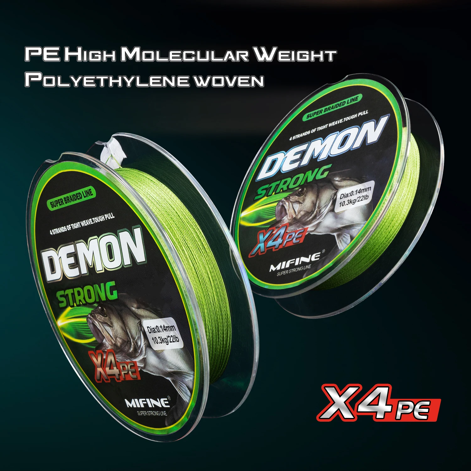 MIFINE DemonStrong 4X – Línea trenzada de pesca multifilamento - imagen 2