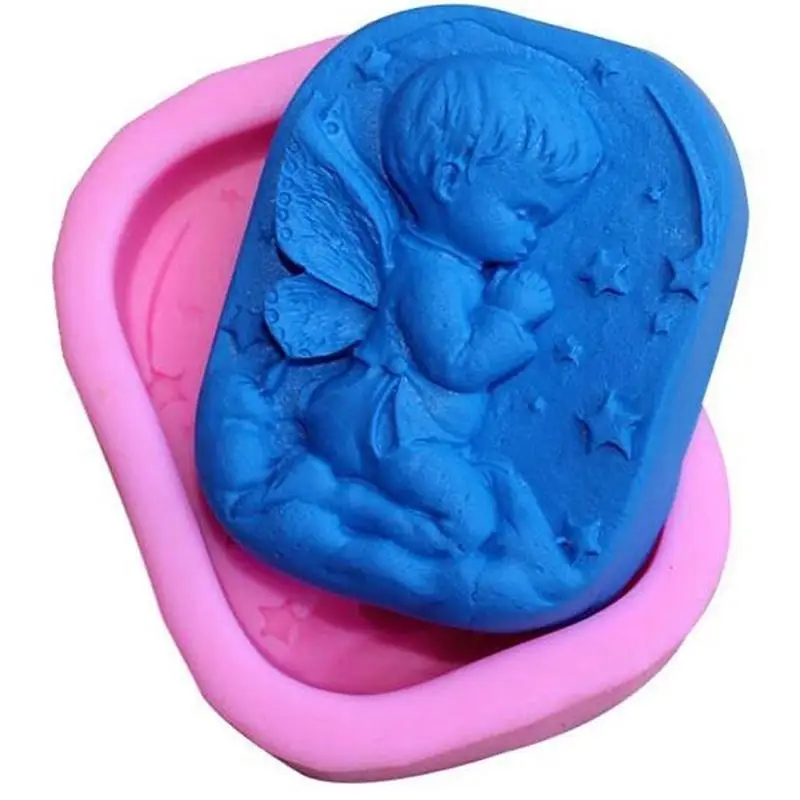 Molde de silicona Angel Boy para jabón artesanal con diseño decorativo - imagen 5