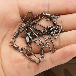 FishTrip Clips giratorios pesca acero inoxidable con mosquetón