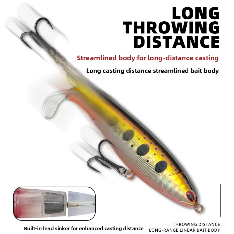 Whopper Plopper Minnow – Señuelo Crankbait con Cola Giratoria