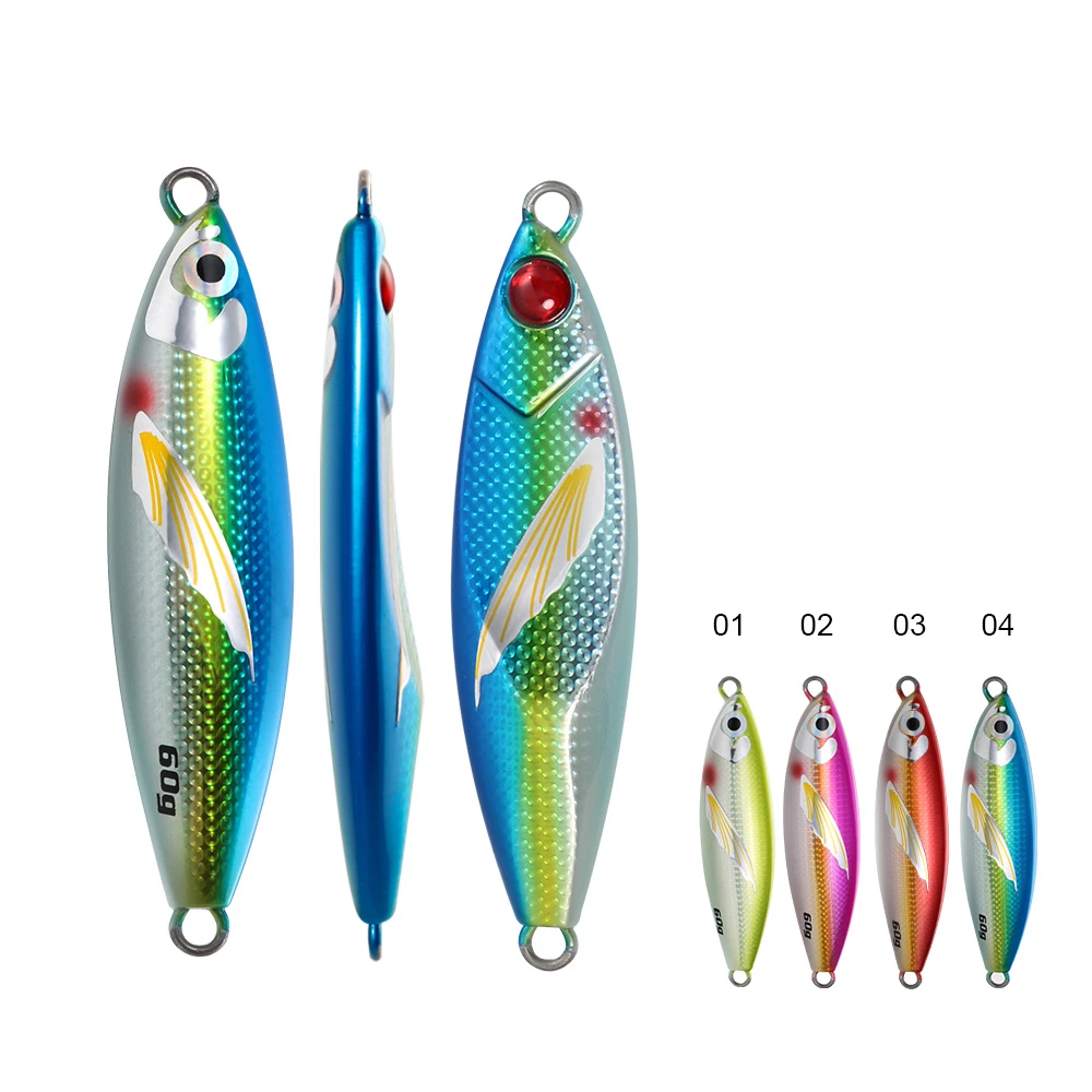 CASTFUN Señuelo Jigging Lento Brilla en la Oscuridad para Agua Salada