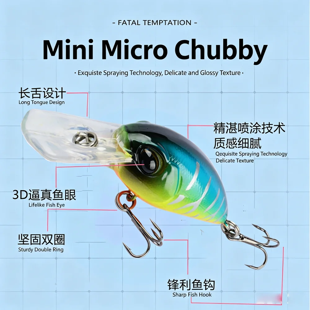 Señuelo Crankbait flotante para aguas poco profundas en superficie - imagen 3