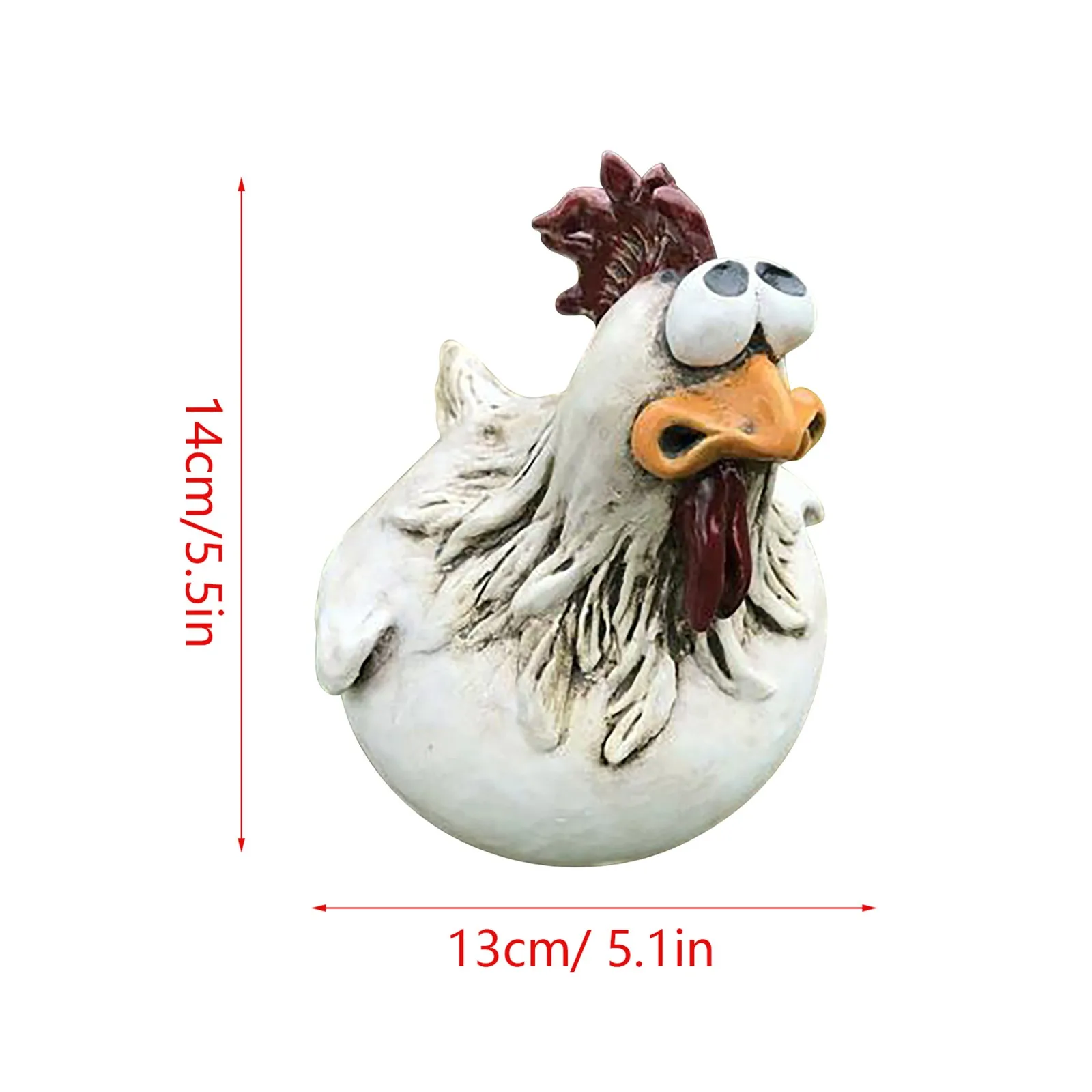 Estatua de Pollo para Valla – Decoración Jardín en Resina - imagen 5