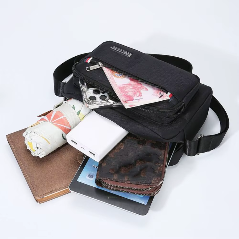 Bolso Cruzado de Nailon para Hombre – Telar Oxford Gran Capacidad Unisex - imagen 4