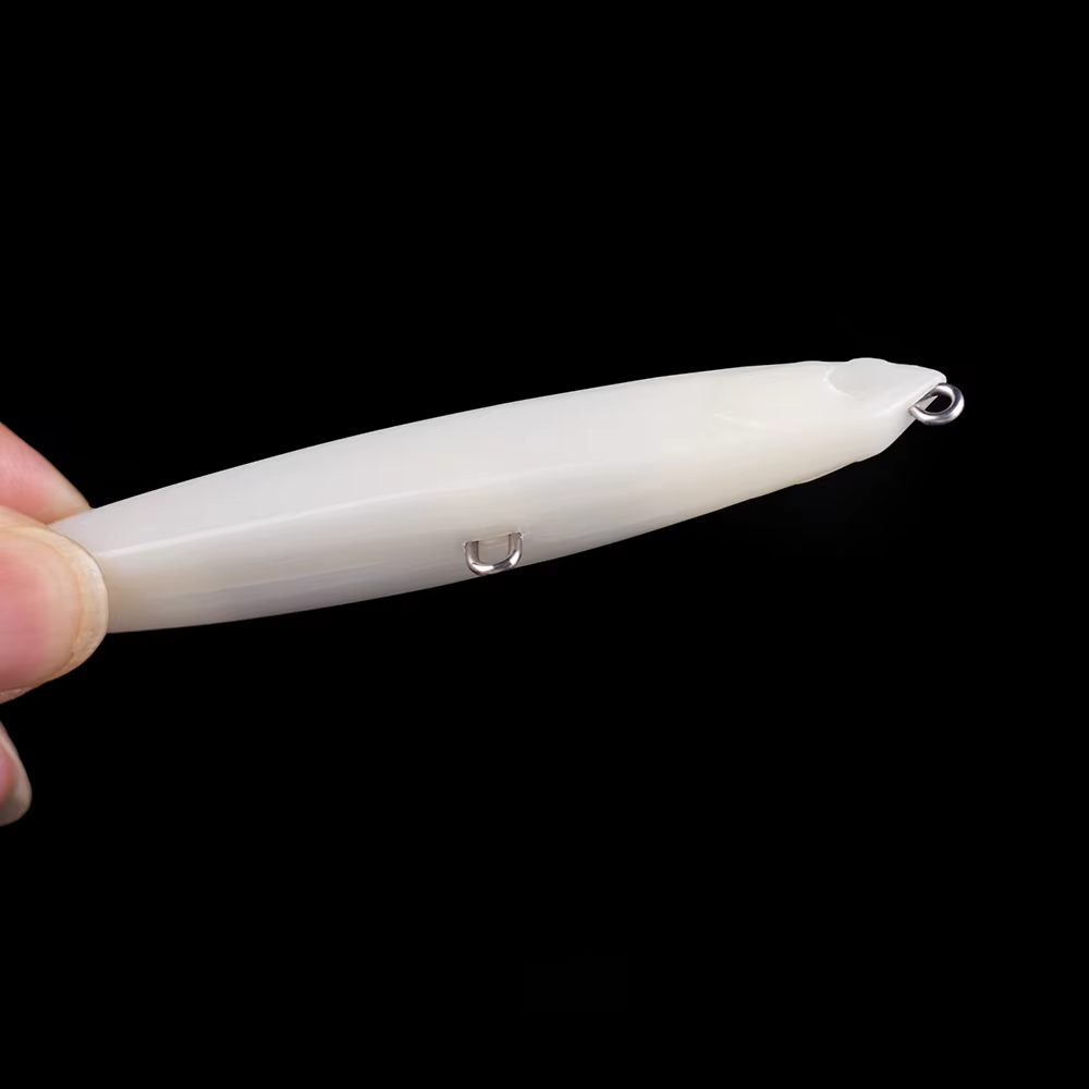 Hanlin Pececillo hundimiento sin pintar – 9g/80mm para lubina - imagen 4