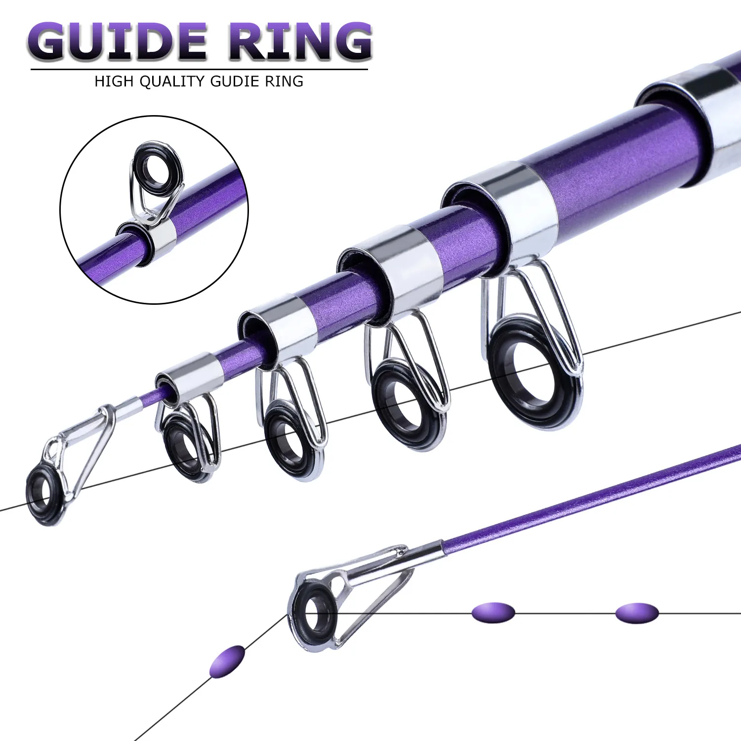 Caña Telescópica Spinning Sougayilang FRP – Carpa - imagen 5