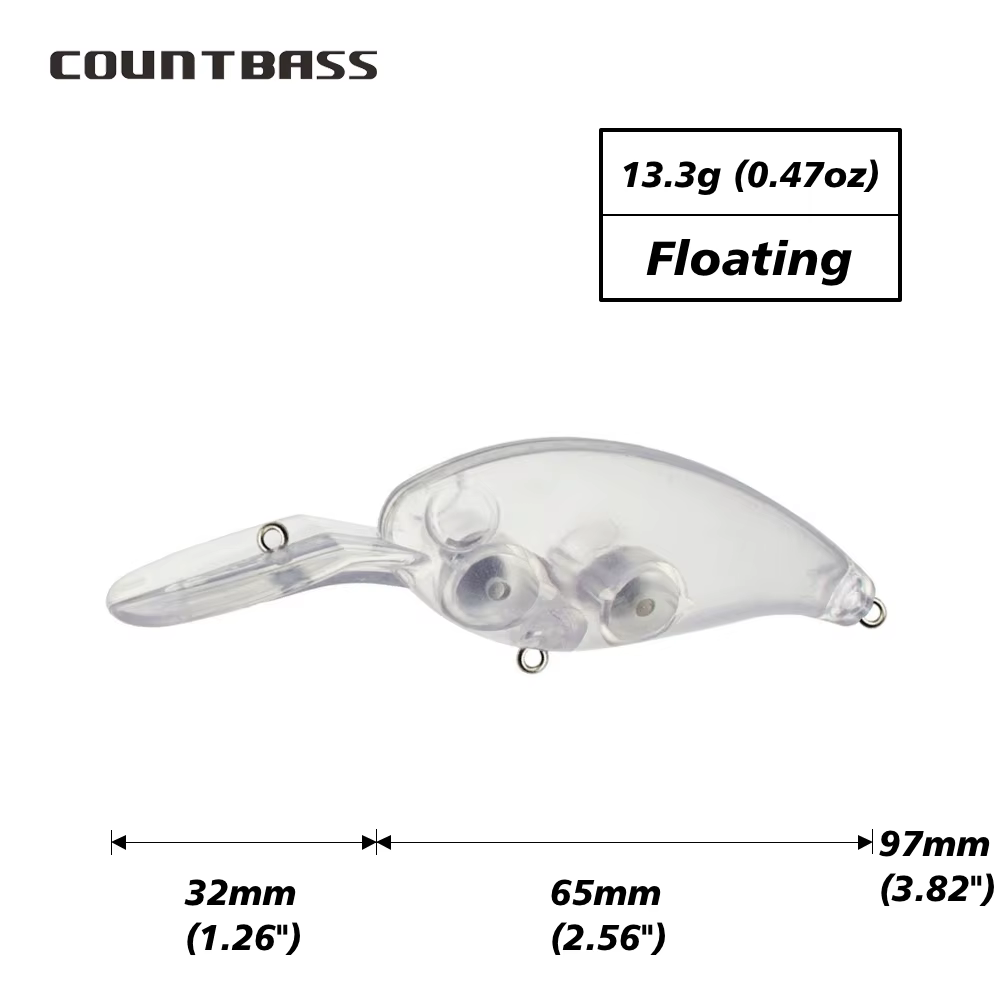 Crankbaits sin pintar Countbass 65mm – Cuerpos de señuelo duro - imagen 3