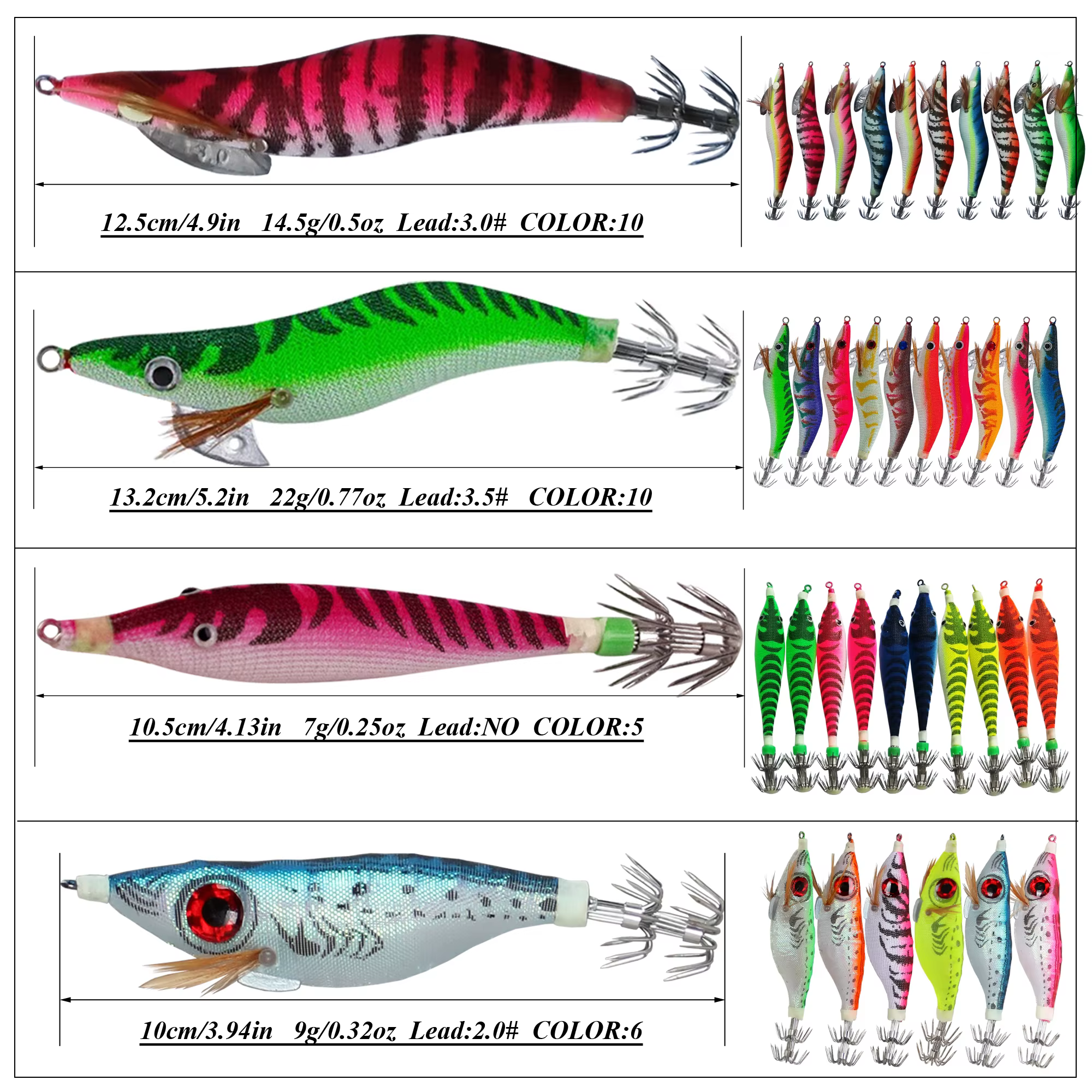 Jig de calamar Fisher Gratis luminoso para pesca en mar salado - imagen 4